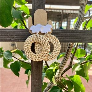 Handmade Polymerclay rattan earrings